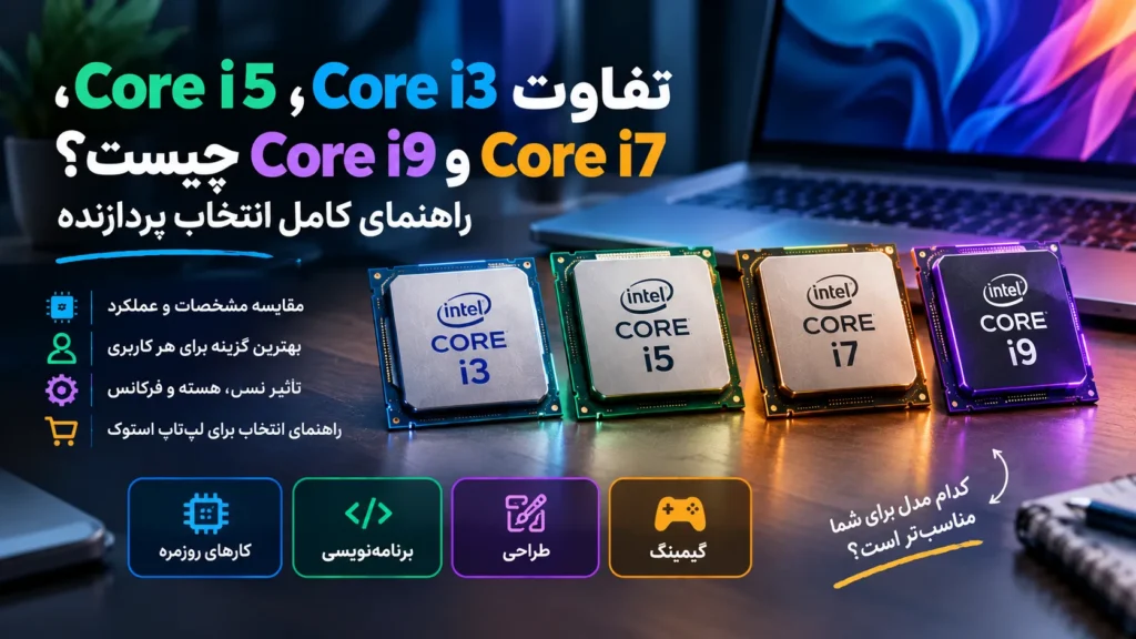 تفاوت Core i3، Core i5، Core i7 و Core i9 چیست؟ راهنمای کامل انتخاب پردازنده